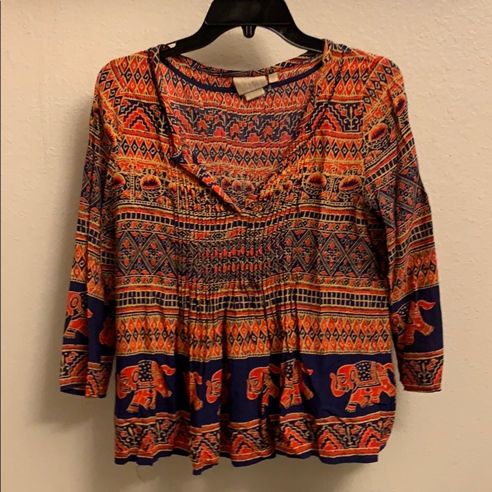 Anthropologie 3/4 sleeve top